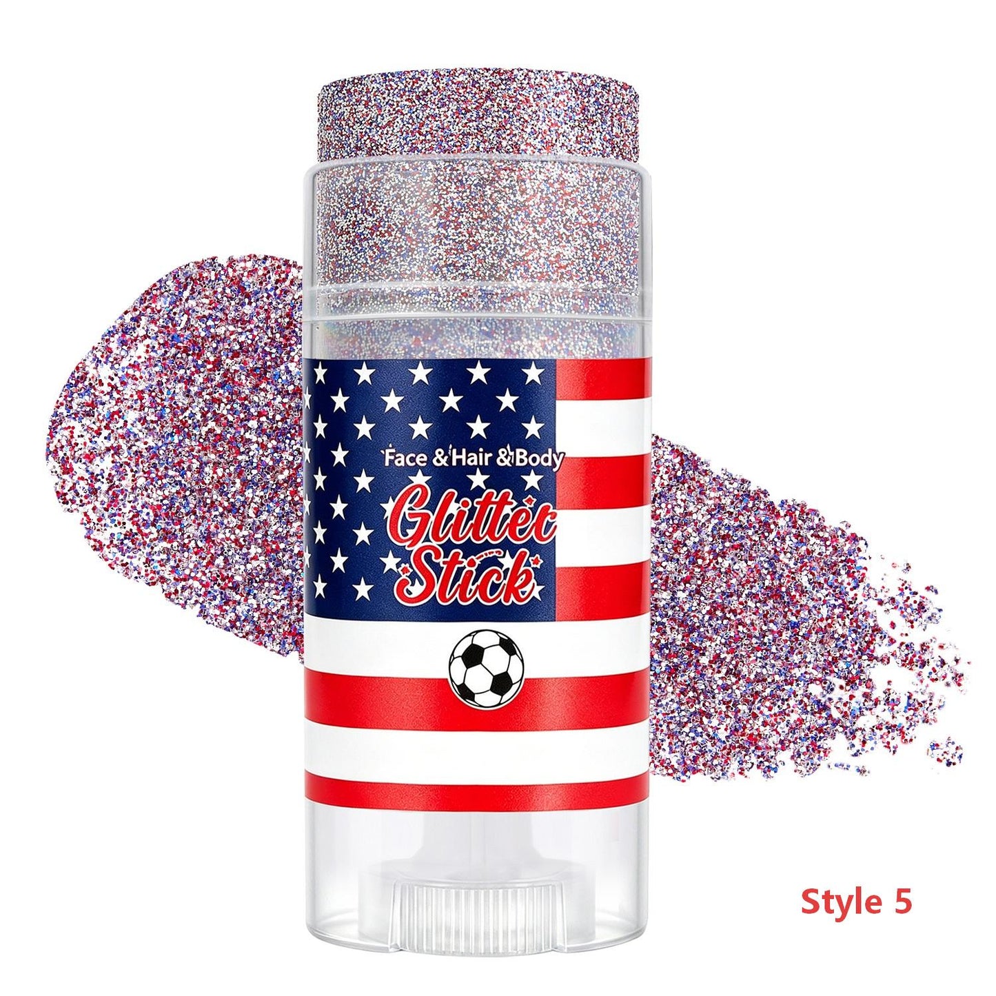 🔥Limited-time 50% off🎉Patriotic Red White Blue Glitter Stick, Face Hair & Body Glitter Gel for Fourth of July, Party, Festival & Makeup (11 Styles)