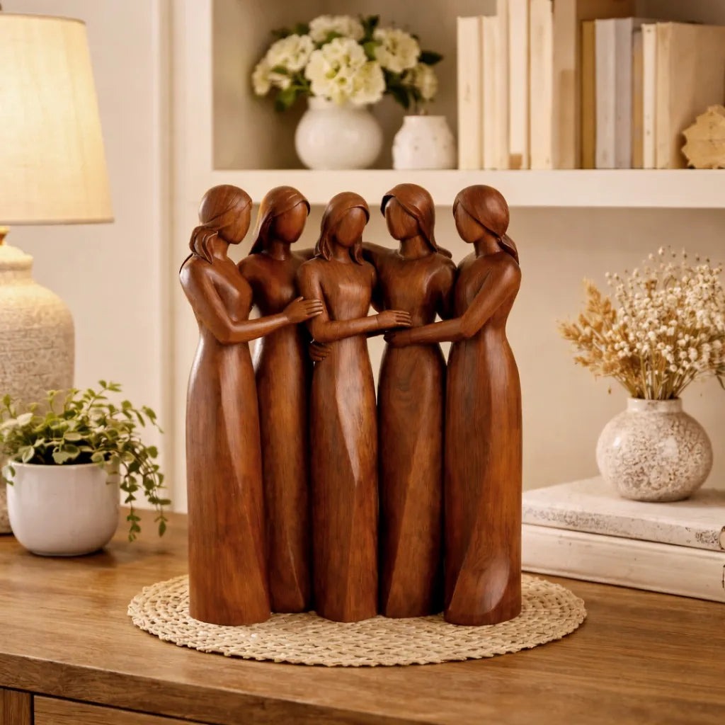 💖LAST DAY 49 % OFF👩🏻‍🤝‍👩🏻Sisters by My Side, Celebrates Friendships Three Sisters Sculpture🎁Christmas, Thanksgiving Day, Birthday Gifts