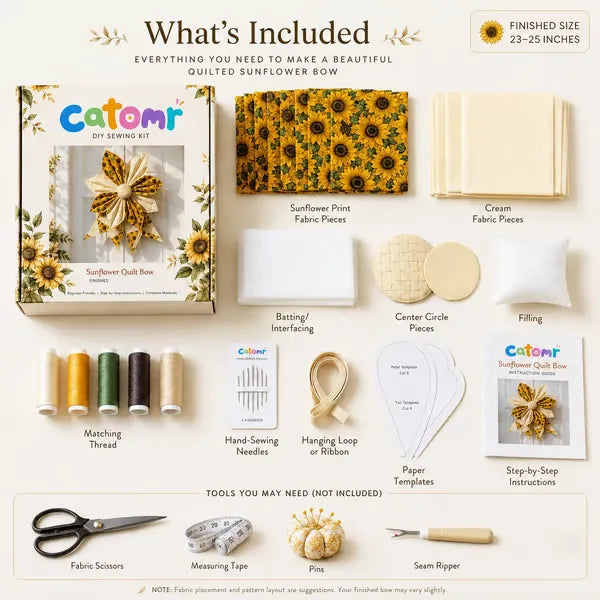 🏆 🔥  Large Patchwork Bow Sewing Kit