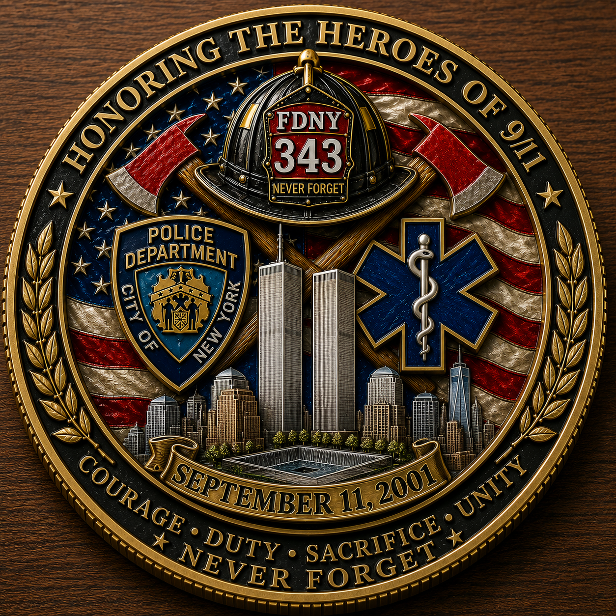 🇺🇸 Last Day Promo: 49% OFF 🎖️9/11 Never Forget Challenge Coin