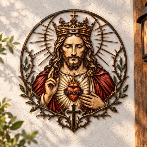 ✝️🙏Sacred Heart of Jesus Metal Wall Art