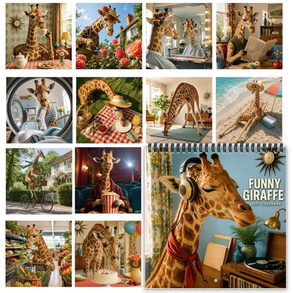 🦒 Funny Giraffe 2027 Wall Calendar – Music, Sass & Long-Necked Charm