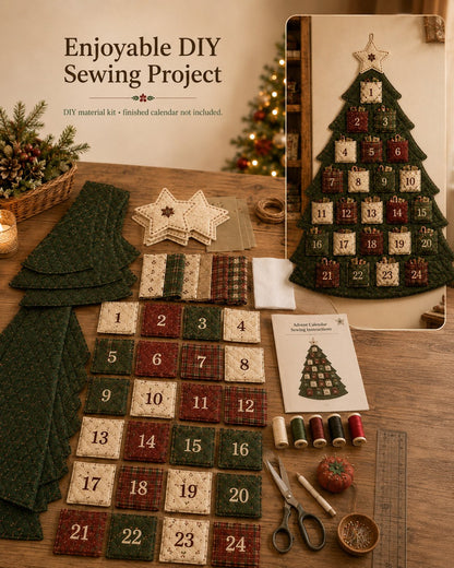 🎉🎄✨24-Pocket Fabric Christmas Advent Tree Kit(📦 Buy 2 Free Shipping)