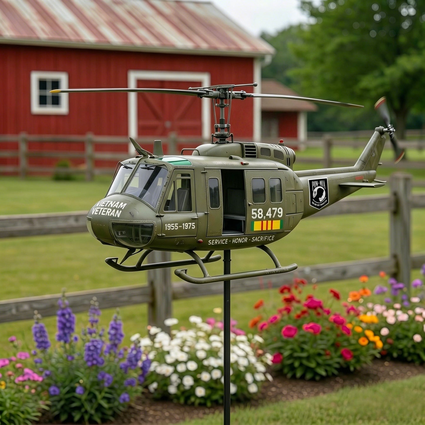 ⚡️Memorial Day 51% OFF 🎖️-Vietnam Veteran UH-1 Helicopter Wind Spinner- ✈️Buy 2 Free Shipping Today!
