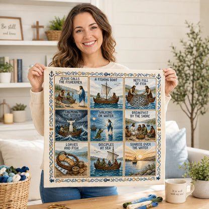 ⏳ Last Day 49% OFF – ✝️ Beginner-Friendly Life of Jesus Bible Story Cross Stitch DIY Kit | 6 Biblical Collections with Fabric, Color-Matched Floss, Needle & Pattern Guide Included 💕