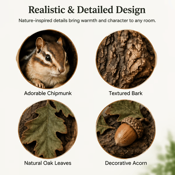 Chipmunk Tree Hollow Door Topper