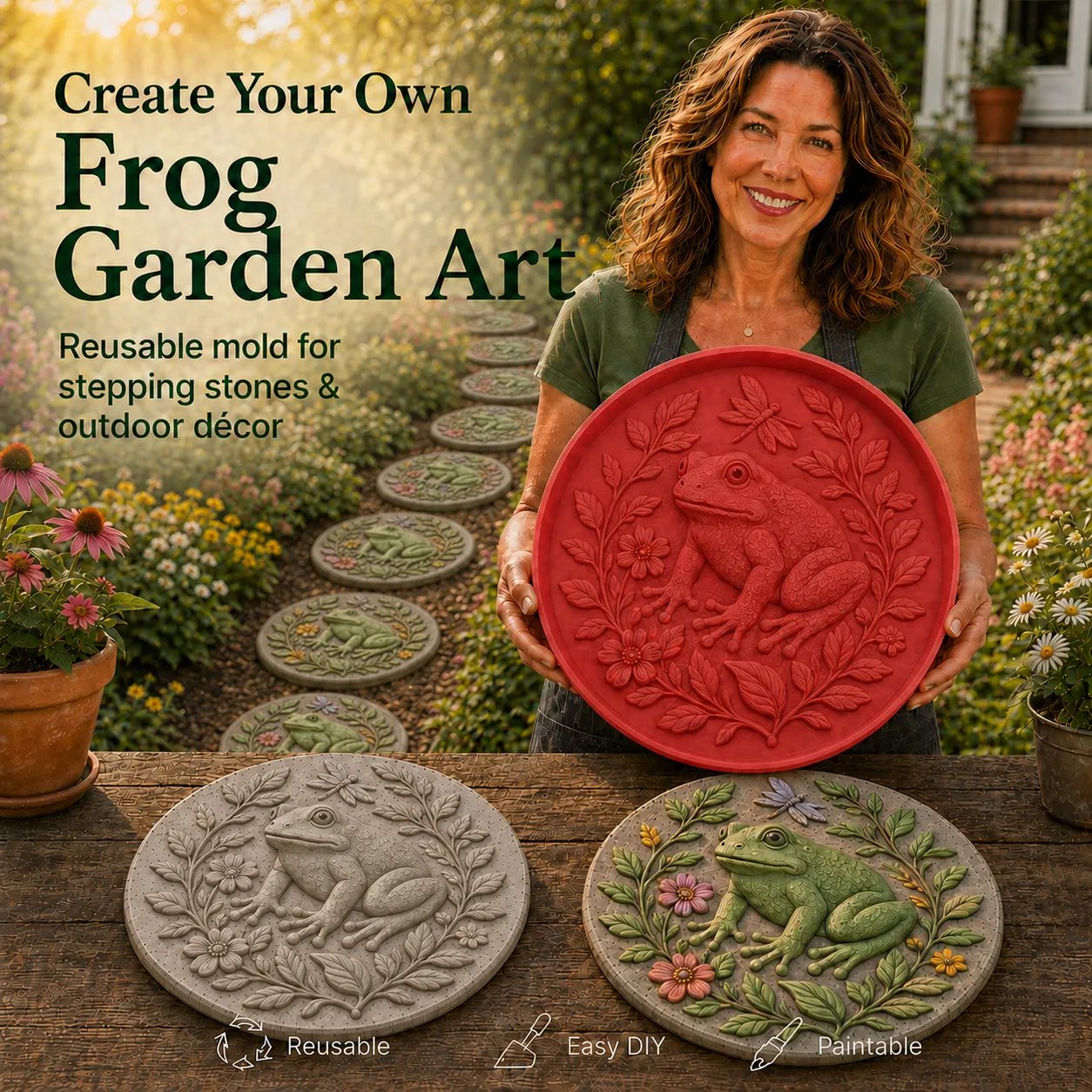 🎉💥49% OFF - 🐦 Hummingbird Garden Art Stepping Stone Mold (📦Buy 2 Free Shipping)
