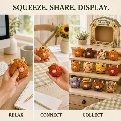 ⏳ Last Day 50% OFF – Highland Cow Harvest Herd Squishy Set (📦Buy 2 Free Shipping)