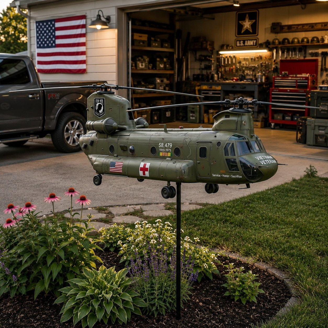 ⚡️Memorial Day 51% OFF 🎖️-Vietnam Veteran UH-1 Helicopter Wind Spinner- ✈️Buy 2 Free Shipping Today!