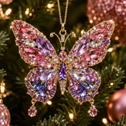 ⏳ Last Day 49% OFF – 💎 Luxury Crystal Christmas Ornaments | Sparkling Gemstone Peacock, Butterfly & Bird Tree Decorations for Elegant Holiday Décor 🎄✨