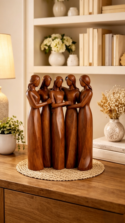 💖LAST DAY 49 % OFF👩🏻‍🤝‍👩🏻Sisters by My Side, Celebrates Friendships Three Sisters Sculpture🎁Christmas, Thanksgiving Day, Birthday Gifts