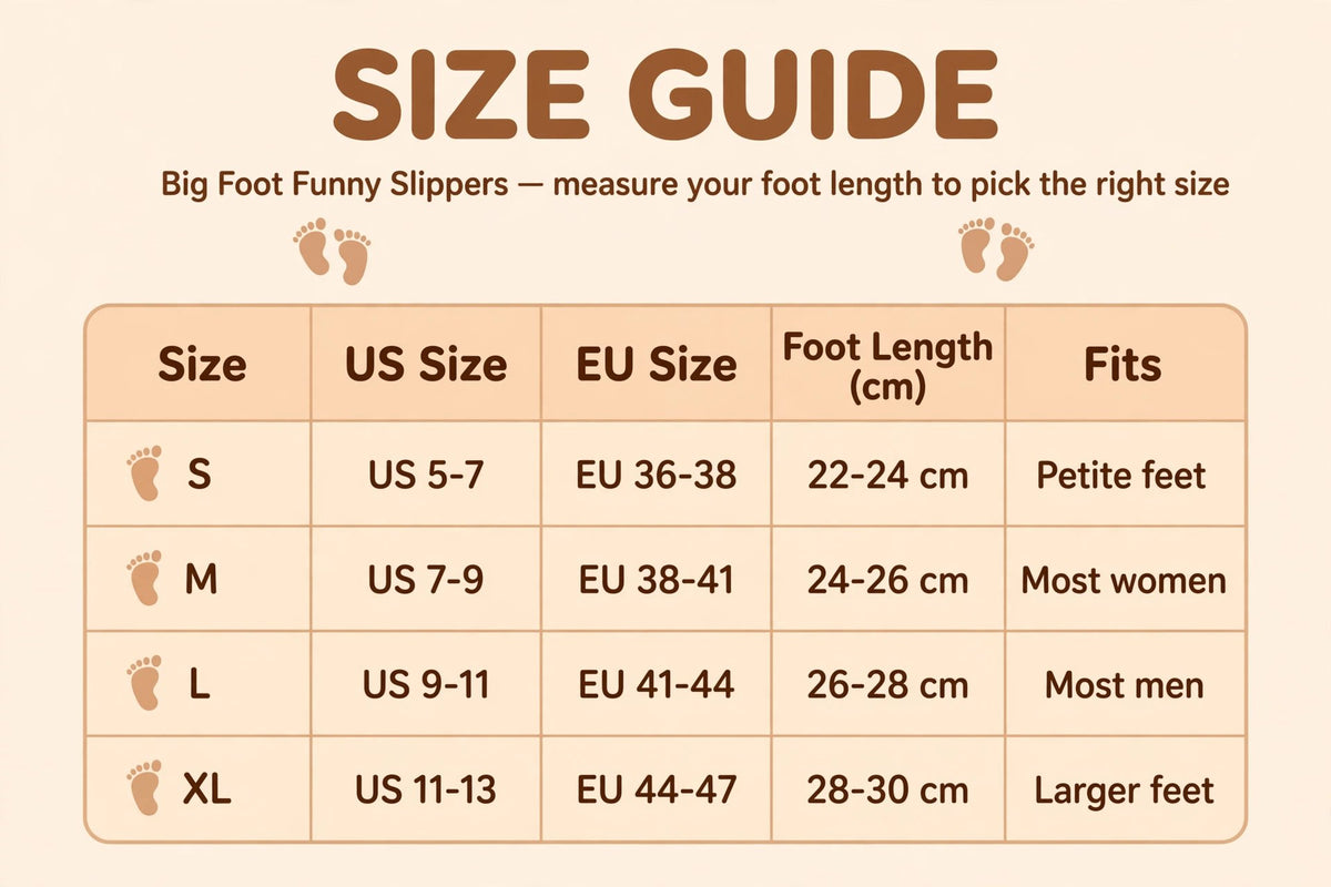👣 Big Foot Funny Slippers – Giant Feet Novelty House Shoes