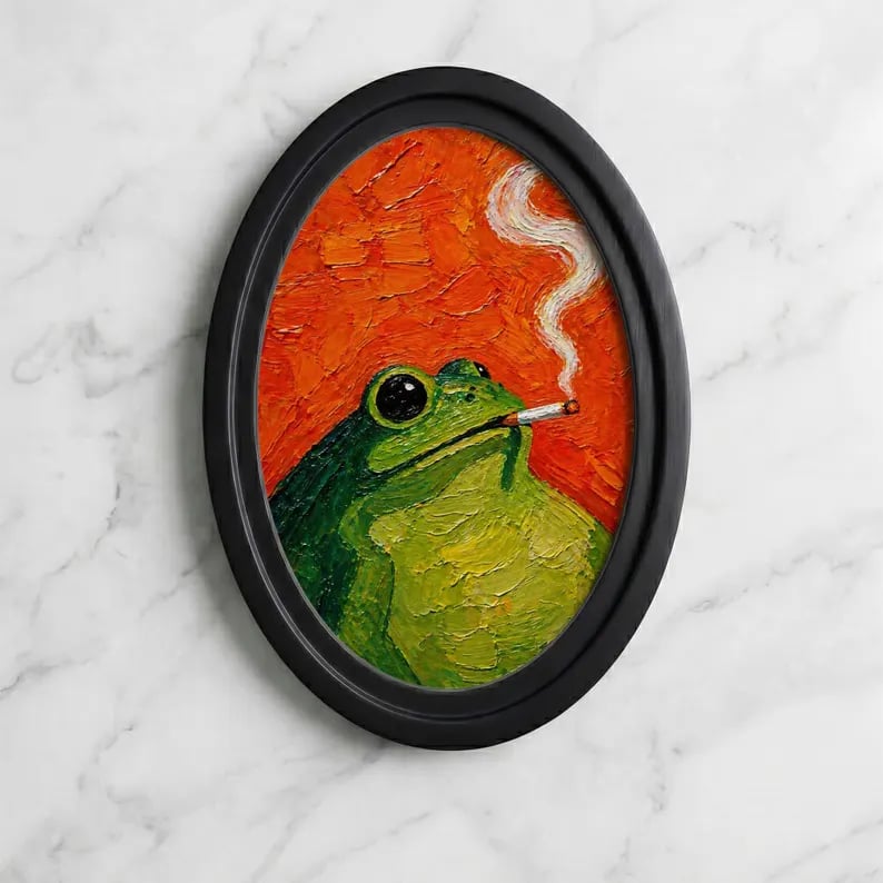 🐸 Funny Frog Wall Art
