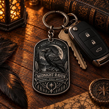 🐦‍⬛ Midnight Raven Keychain – Gothic Guardian Charm For Your Everyday Carry