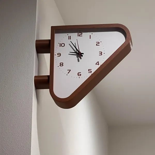 1970s Inspired Double Sided Station Clock