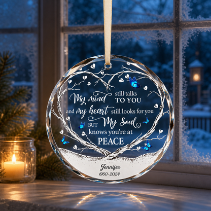 My Heart Still Looks For You-Personalized Glass Ornament