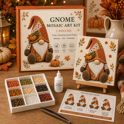 🔥Last Day BUY 3 GET 1 FREE🧩 Gnome Mosaic Art Kit – Create Your Own Charming Handmade Masterpiece