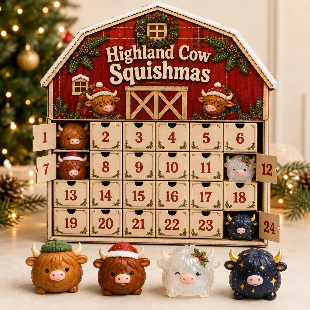 ⏳ Last Day 50% OFF – Highland Cow Harvest Herd Squishy Set (📦Buy 2 Free Shipping)