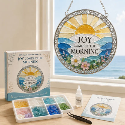 ⏳ Last Day 49% OFF – ✝️ Beginner-Friendly DIY Scripture Sea Glass Suncatcher Kit Collection | Complete Kit with Frosted Sea Glass Pieces, Clear Adhesive & Step-by-Step Guide Included 💕