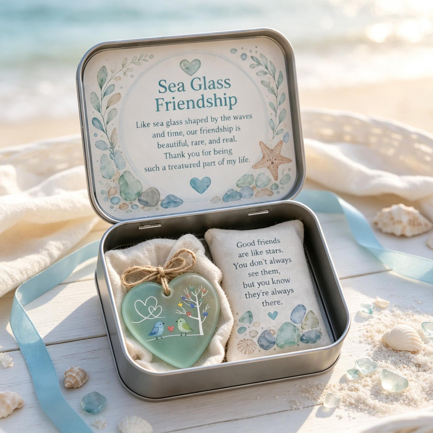💙🌊 Sea Glass Friendship Keepsake – A Gift as Timeless as True Friendship