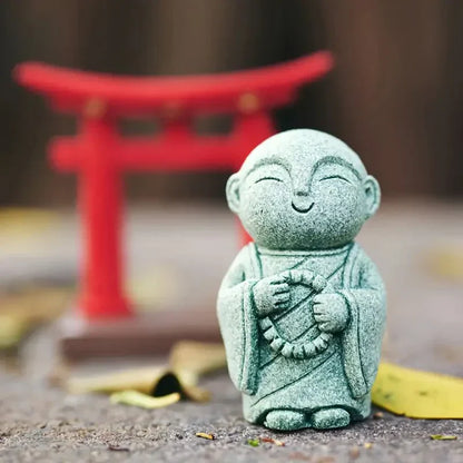 🧘Summer Sale 50% OFF🔥Handcrafted Mini Stone Zen Jizo Statue