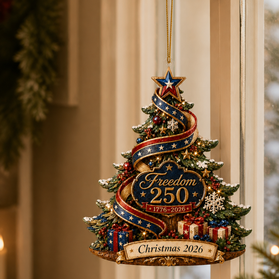 🎄 USA 250th Anniversary Christmas Tree Ornament