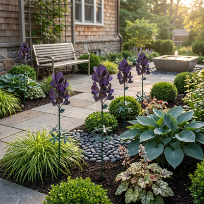 🔥Limited-time 49% off🌷Bluebonnet Lupine Metal Garden Stake, Rustic Outdoor Flower Sculpture for Lawn, Patio & Landscape Border Decor
