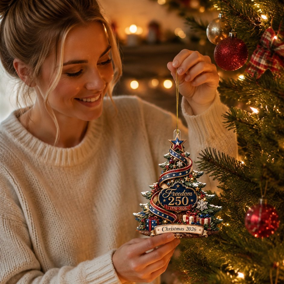 🎄 USA 250th Anniversary Christmas Tree Ornament