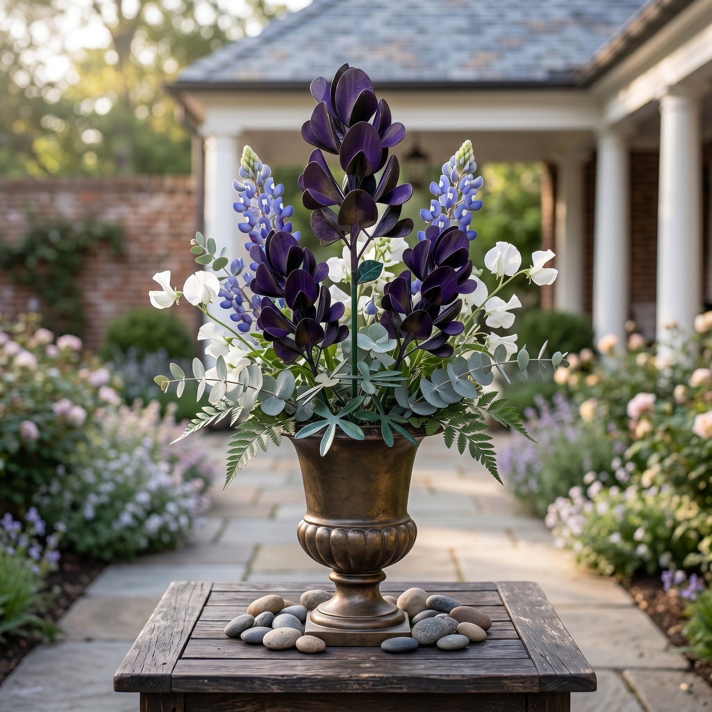 🔥Limited-time 49% off🌷Bluebonnet Lupine Metal Garden Stake, Rustic Outdoor Flower Sculpture for Lawn, Patio & Landscape Border Decor
