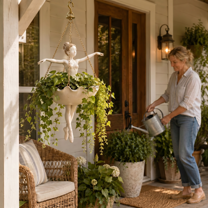 Elegant Ballerina Hanging Planter
