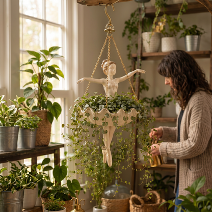 Elegant Ballerina Hanging Planter