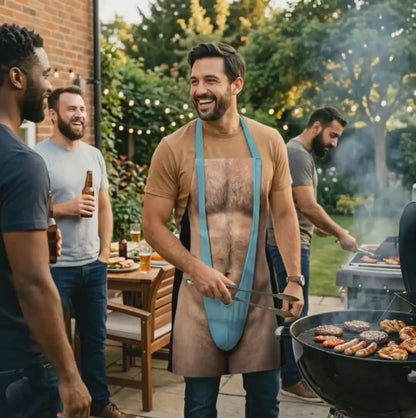 🍳🤯Funny Mankini Belly BBQ Grilling Apron – Gag Gift for Men – King of BBQ