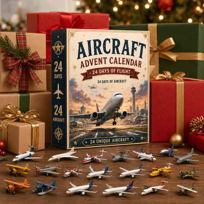 ⏳ Last Day 50% OFF – ✈️ Aircraft Advent Calendar 2026 | 24 Days of Flight with 24 Unique Miniature Airplanes, Jets & Aviation Collectibles 🎄🎁
